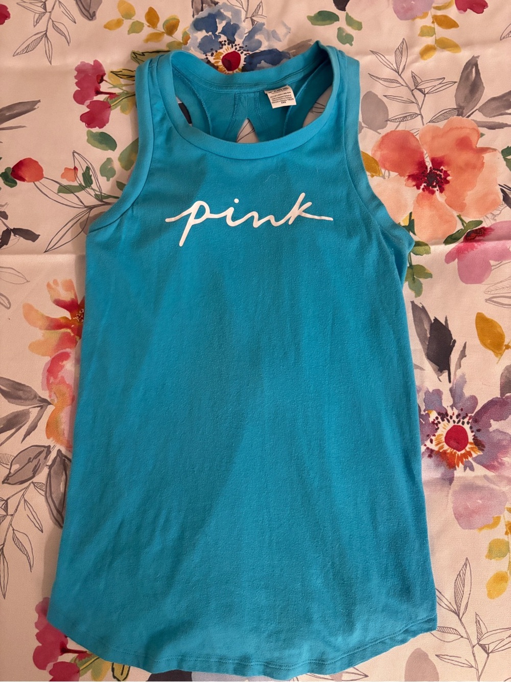 PINK Victoria's Secret Teal Graphic Tank